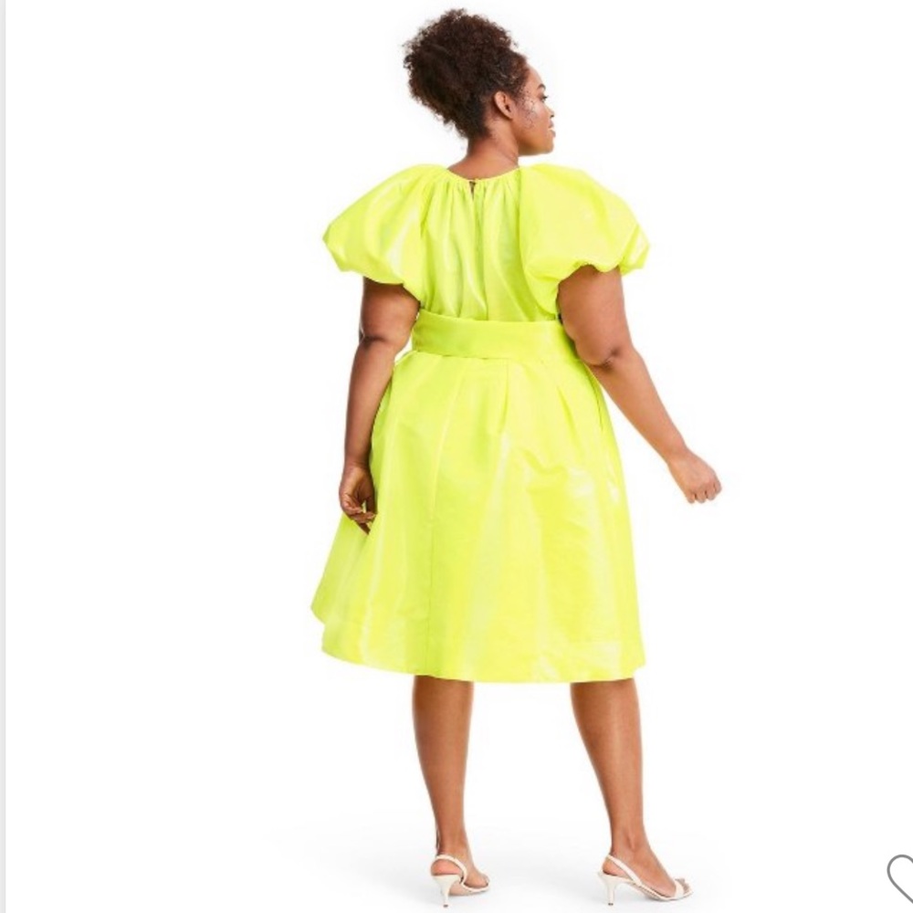 NWT Christopher John Rogers Puff Sleeve Dress - Picture 2 of 8